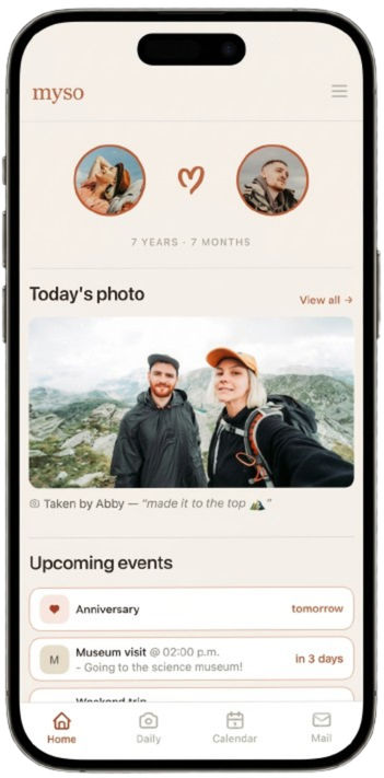 myso app on a phone